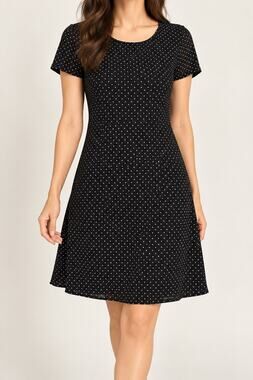 VTG Ronni Nicole Dress Black Polka Classic 90s Y2K Dark Feminine Office Siren S